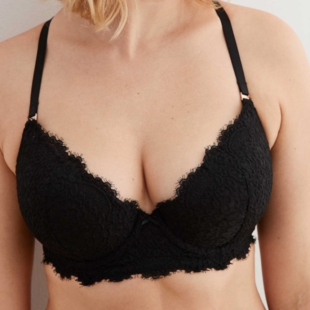 ❌SOLD❌ Aerie Black Lace Push Up Bra